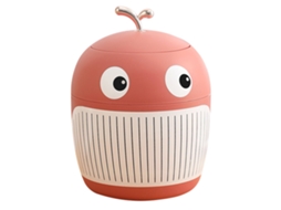 Baok-lixeira Pequena Baleia Mini Cute Luxo Leve Lata De Lixo Portátil Multifuncional Para Mesa De Escritório Mesa De Chá Rosa Sakura