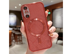 Capa De Tpu Para Iphone X - Glitter - Acabamento Eletroplástico - Magsafe