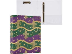 Pasta de 3 Argolas para Papel Tamanho Carta , Organizador Redondas com Prancheta, Prancheta Ma (27,9 X 21,6 Cm)
