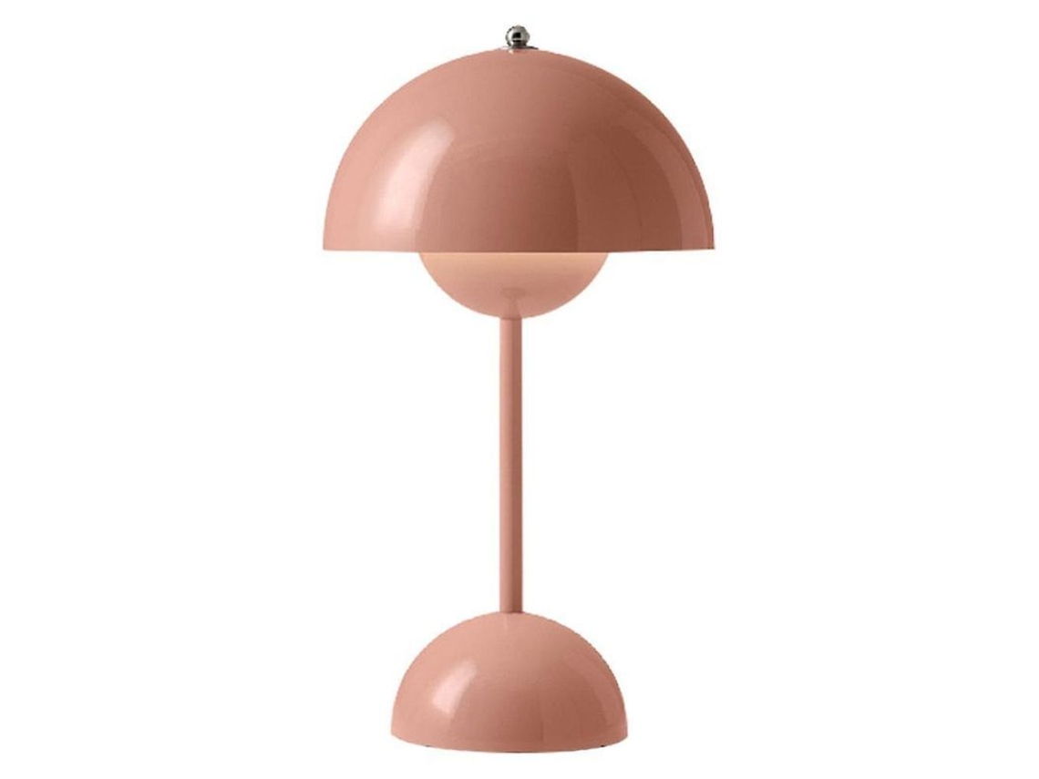 2026 lâmpada de Mesa Led Botão de Flor Nórdica de Metal Rosa 30cm para Dormitório Decoração Luz Noturna Usb 100v 240v Rosa