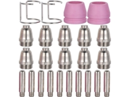 Topbathy Kit de Acessórios para Cortador Plasma Amosfun, 24 Peças, Modelo Cut 60, Bicos e Eletrodos Cobre