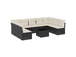 Garden Sofa Set, Garden Sofa Sets Vidaxl Preto Rattan / Vime (n/a)
