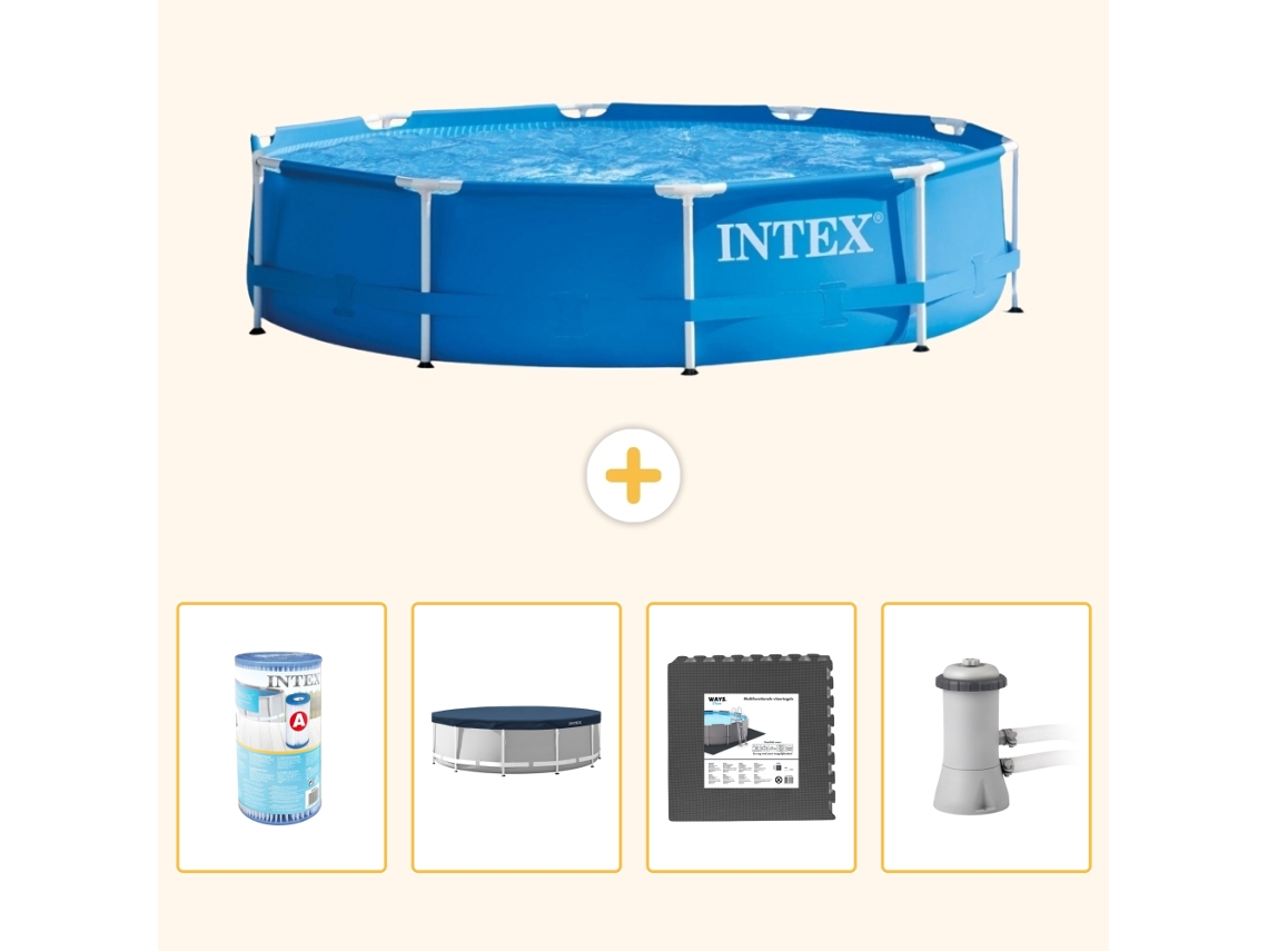 Intex Piscina Com Estrutura Redonda - 366x76 Cm - 5-peças S41