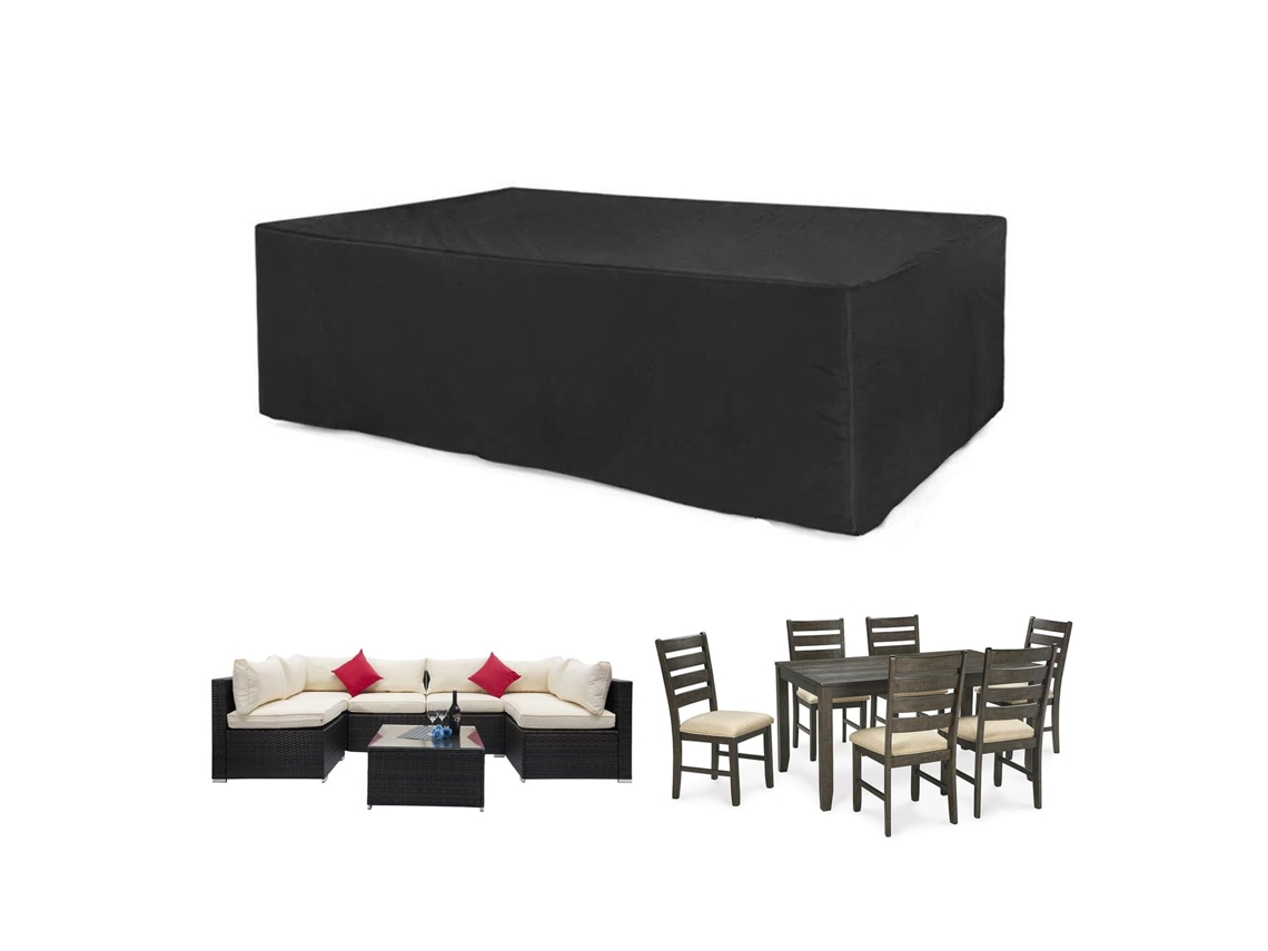 Capa retangular para móveis de jardim Oxford com proteção UV (213x132x74 cm) - Impermeável e durável