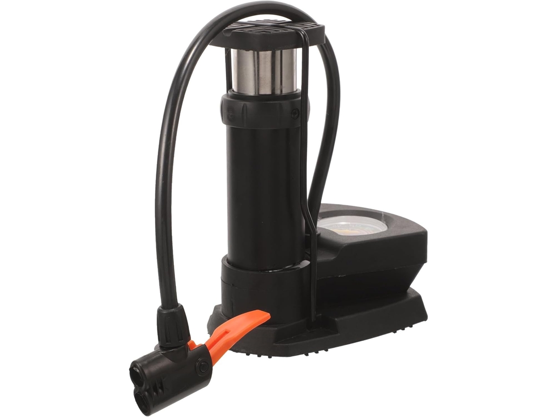 Bomba De Ar Portátil Para Bicicletas E Scooters, Inflador Manual, Preta, Manômetro Integrado, Compressor.