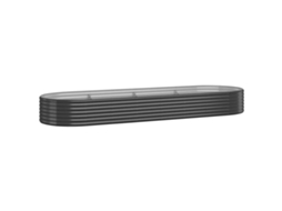 Vaso de jardim VIDAXL Antracite Aço (322x100x36 cm)