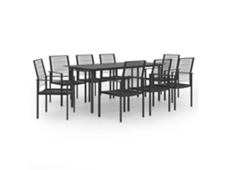 vidaXL 9 pcs conjunto de jantar para jardim