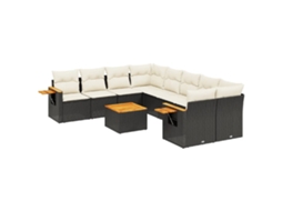 Garden Sofa Set, Garden Sofa Sets Vidaxl Preto Rattan / Vime (n/a)