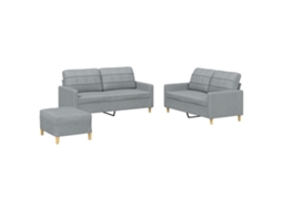 Sofa Set, Sofa Sets Vidaxl Cinzeto Tecido (n/a)