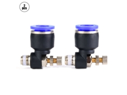 2pcs Controlador De Velocidade De Fluxo De Ar Tubo Conexão Pneumática Regulador Valvula Sl12-01