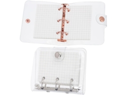 Caderno De 3 Argolas, Portátil, Folhas Soltas, Tamanho Compacto, Papel Grosso, Decorativo E Leve, Gokoco