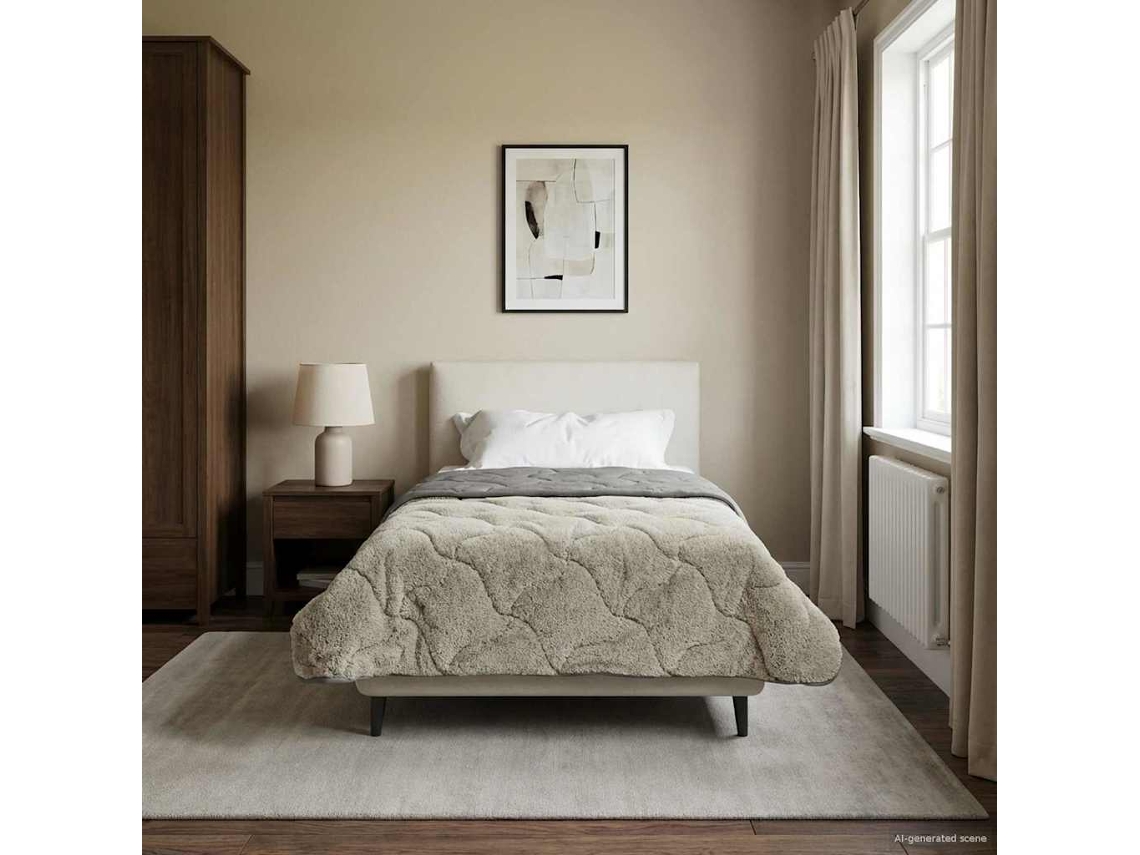 Vidaxl Duvet De Ano Inteiro Colchonete Cinzento-claro 140 X 220 Cm