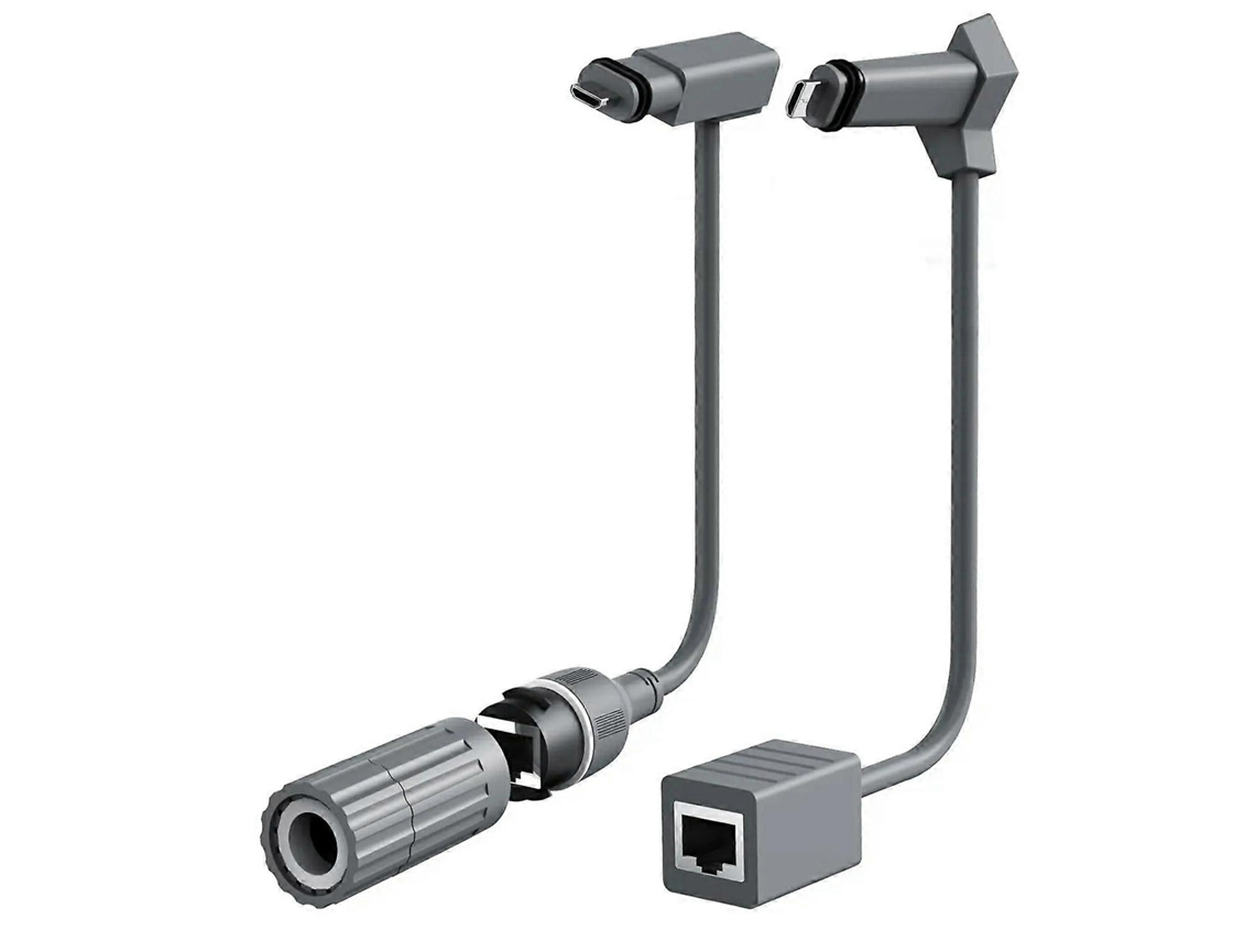 2 Peças Compatíveis Com Starlink V2 Cabo Spx Para Adaptador Rj45 Cabo Ethernet Conversor Cat5e 26awgx4p Conector D Slowmoose