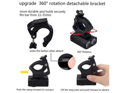 Luz Dianteira De Bicicleta Dupla Super Brilhante Para Ciclismo Noturno E Mountain Bike