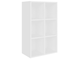 Book Cabinet, Book Cabinets Vidaxl Branco Madeira Processada (66 X 30 X 98 Cm)