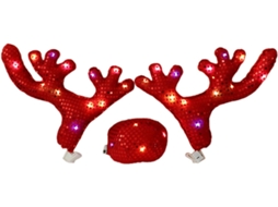Decorações De Natal Para Carro - Fofas, Divertidas E Impermeáveis | Chifres De Veado Para Decoração Externa
