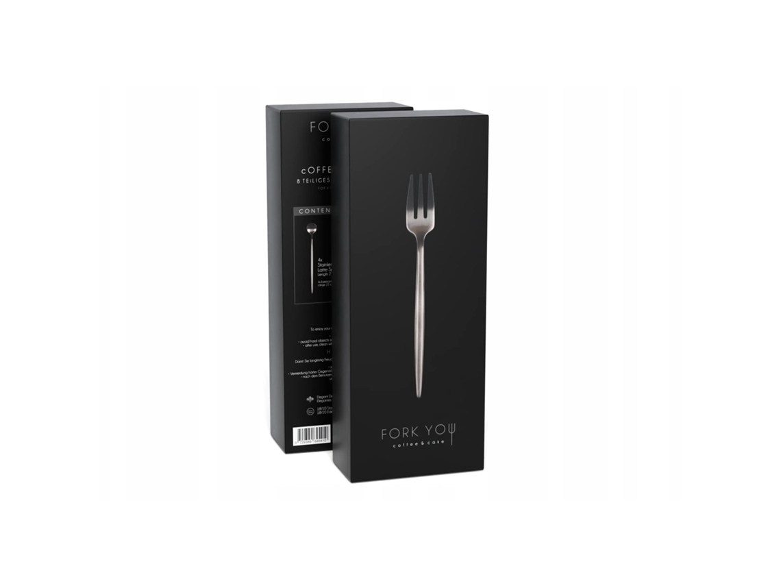 Porções Doces Com Conjunto De Utensílios 8 Peças Material: Ágata Cor: Preto Apropriado Para 4 Pessoas