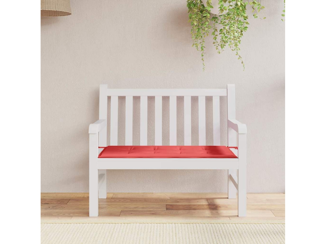 Vidaxl Almofadão P/ Banco De Jardim 100x50x3cm Tecido Oxford Vermelho