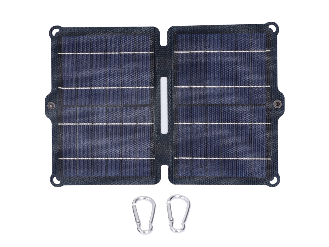 Painel solar dobrável 8W 5V 2A com duas portas USB, portátil