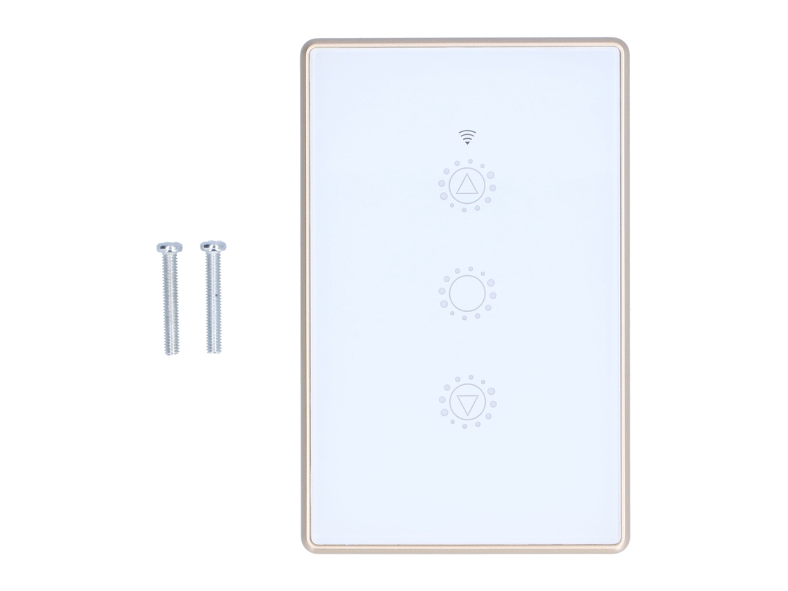 Interruptor Inteligente Wifi Para Cortina E Dimmer Com Controle Remoto Tuya Aço Inox
