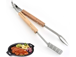 Pinça Multifuncional Para Churrasco Em Aço Inoxidável, Fácil De Guardar, Com Clipe E Espátula, Ideal Para Festas Em Casa