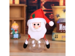 Laxiscreed Pack De 5 Latas De Doces De Natal Com Pai Natal, Boneco De Neve E Elfos Em Plástico Transparente