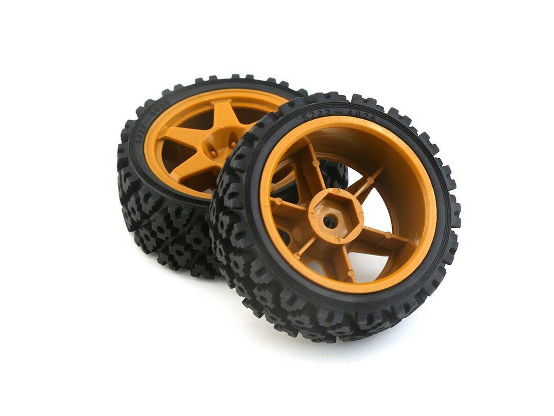 Conjunto de 4 Pneus para Carros Rc de Drift 1/10 Compatíveis com Hpi Rs4, Kyosho Fw06, Tamiya Tt01, Tt02 e Xv 01. MDUG