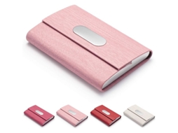 2026 cartera de Tarjetas Pequeña Con Cierre Magnético Y Múltiples Bolsillos para Tarjetas de Identidad Y Negocios (rosa)