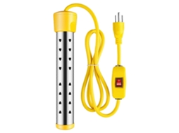 Aquecedor de Imersão 1500w para Balde, Seguro, com Textura em Aço Inoxidável, Haste Aquecimento Rápido, Bastão Alta Potência. GOKOCO