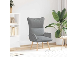 Vidaxl Poltrona Cinzento-claro 69 X 74 X 93 Cm Tecido E Contraplacado