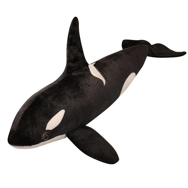 (50 Cm) Brinquedo De Pelúcia Realista De Orca, Brinquedo De Pelúcia De Peixe Grande