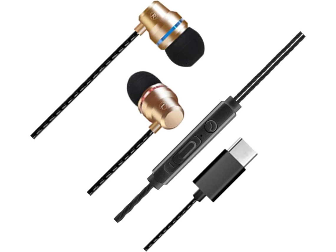 Fones De Ouvido Intra-auriculares Com Controle De Volume, Resistentes A