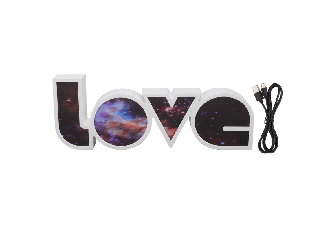 Rebe-letrero De Luz "love" Led Com Usb E Bateria Luz Branca Decoração Para Aniversários Festivais Céu Estrelado