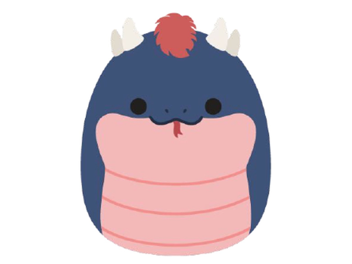 Pelúcia Squishmallows Basilisco, Animal Fantástico, 30 Cm, Azul