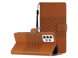 Capa De Couro Com Estampa De Diamante E Cordão Para Samsung Galaxy A23 5g