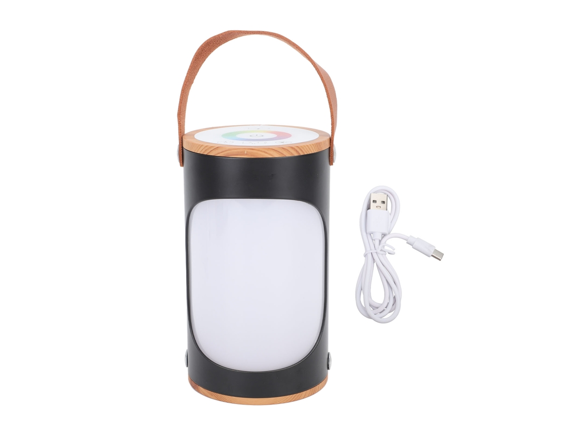 Luz Noturna Multifuncional Portátil com 7 Cores, Ajuste de Tempo, Brilho e Função de Memória, Luz Ambiente para Quarto e Escritório BRILVIBERA (preta)