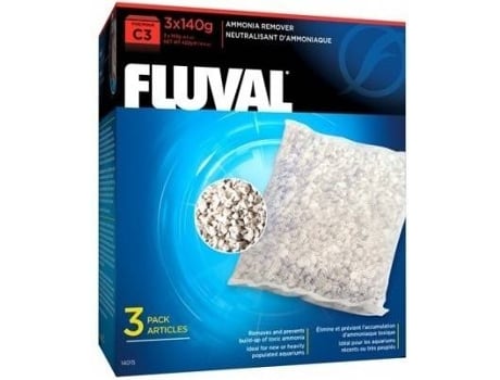 Massa Filtrante para Peixes FLUVAL Anti-Amonia Fl. C3 (Branco - 3 x 140 g)