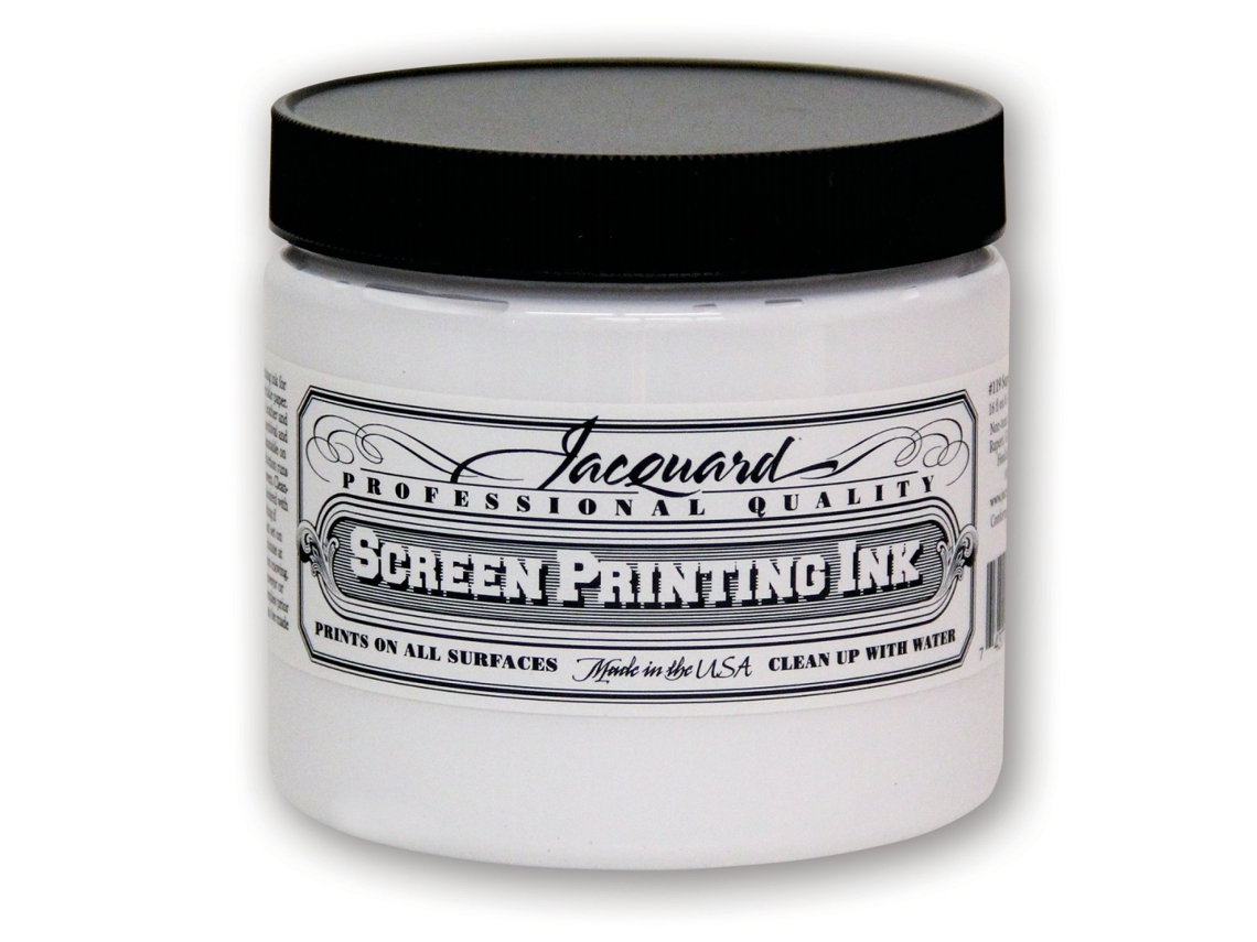 Tinta Para Serigrafia Jacquard 470 Ml Branca Super Opaca Tinta Criativa