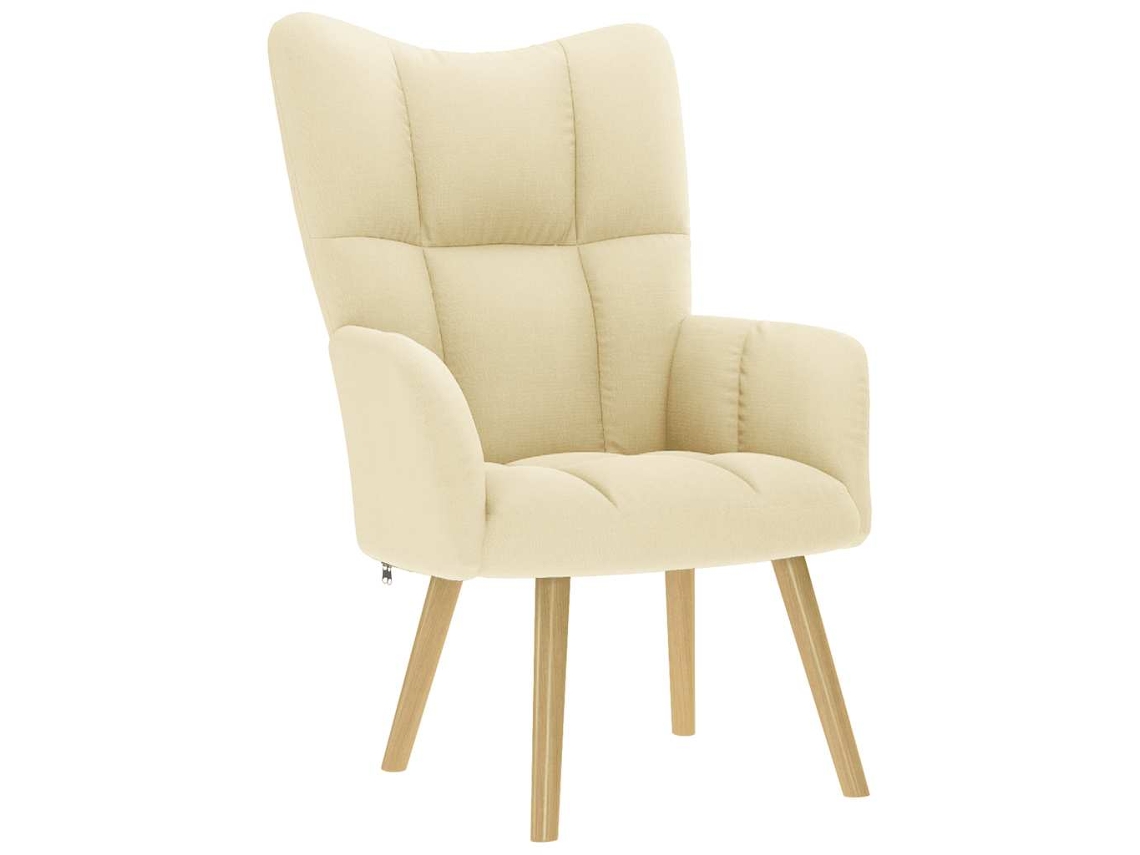 Vidaxl Cadeira De Descanso Tecido Cor Creme