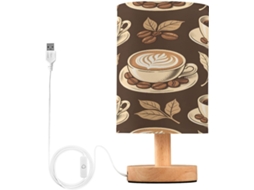 Luminária De Cabeceira Led Para Quarto, Luminária De Leitura Com Portas Usb E Cúpula Tecido Para Sala Estar, Dormitório