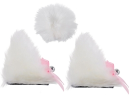 Decoração Fofa E Elegante Para Capacete De Motocicleta Com Orelhas De Gato Brancas De Pelúcia (3 Unidades)