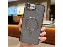 Capa De Tpu Para Iphone 16e - Glitter - Acabamento Eletroplástico - Magsafe