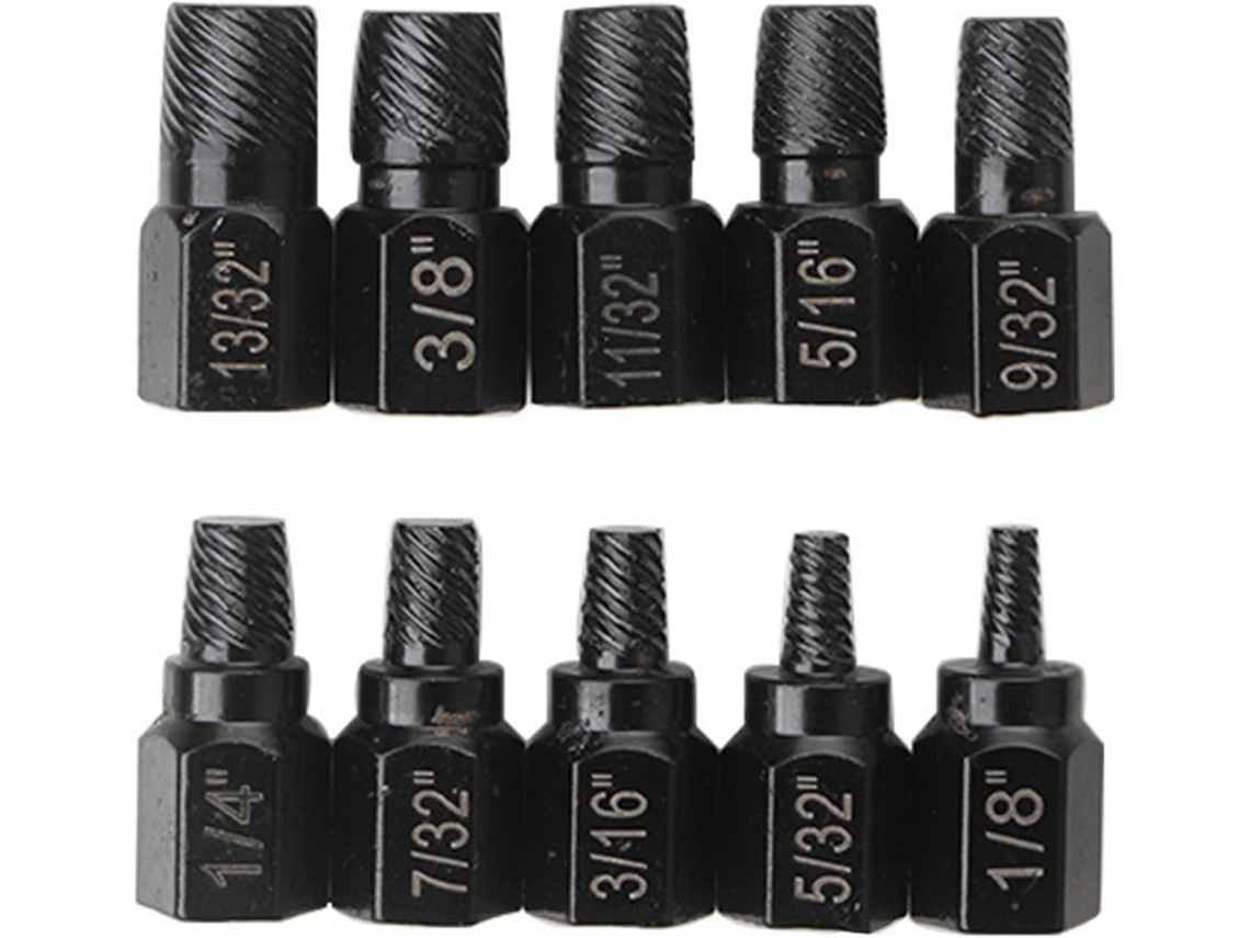 Conjunto De 10 Extratores Parafusos Com Cabeça Hexagonal, Múltiplas Linhas Extração Parafusos,