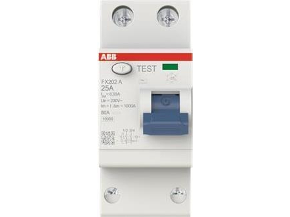 Disjuntor Fi Fx202a 25/0,03 2p tipo A 25a 30ma Abb (2csf202165r1250)