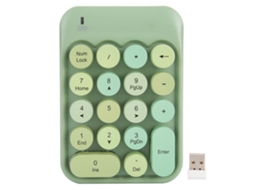 Aetheria teclado Numérico Sem Fio 2.4g Ak18 Chocolate Keycap com 18 Teclas para Jogos e Digitação