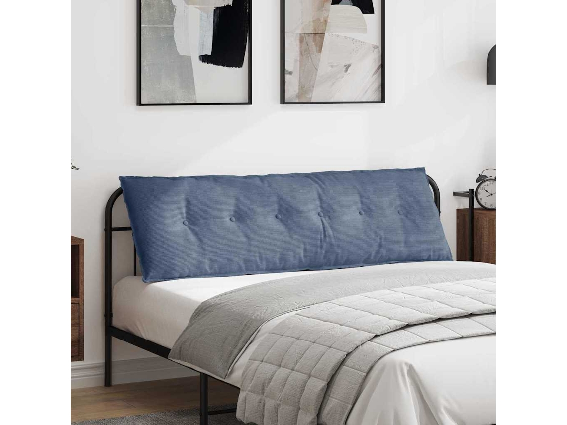 Vidaxl Travesseiro Para Costas Azul 160 X 50 Cm
