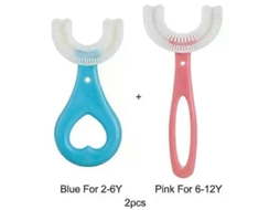Escova de Dentes Infantil em Formato U com Rotação 360 ​​graus, Mordedor Silicone para Higiene Bucal. GOKOCO