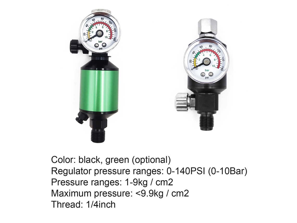 Laxiscreed Pulverizador Pneumático Com Regulador De Pressão E Manómetro Para Controlo Do Fluxo De Tinta