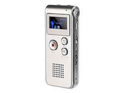 Gravador De Áudio Digital Portátil Prateado, Gravação De Alta Qualidade, Reprodutor De Mp3 De Longa Espera Brilvibera