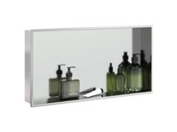 Vidaxl Nicho Parede P/ Duche 62x32x9 Cm Aço Inoxidável Prata Escovada